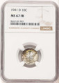 Bullionshark 1941-D 10C Mercury Dime Coin NGC MS67 - HAT780446001 