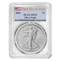  2026 Silver Eagle PCGS MS70 First Day of Issue - 40th Anniversary 