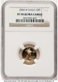 Bullionshark 2004-W $5 1/10 oz American Gold Eagle Coin NGC MS70 - HAT522240248 