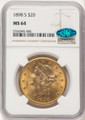 Bullionshark 1898-S $20 Liberty Gold Double Eagle NGC MS64  CAC - HAT521987127 