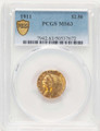 Bullionshark 1911 $2.5 Indian Gold Quarter Eagle Coin PCGS MS63 - HAT522469017 