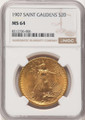Bullionshark 1907 $20 Saint Gaudens Double Eagle NGC MS64 - HAT506383002 