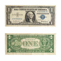  1957 $1 Silver Certificate Blue Seal Note Circulated  VG - Very Good Condition 