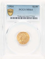 Bullionshark 1914 $2.5 Indian Gold Quarter Eagle Coin PCGS MS64 - HAT779092006 