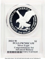 Bullionshark 2023-W $1 Proof American Silver Eagle Coin PCGS PR70 DCAM - Congratulations Set - Advanced Release - HAT760791026 