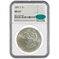  1881-S Morgan Silver Dollar NGC MS67 CAC Approved 