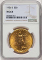 Bullionshark 1926-S $20 Saint Gaudens Double Eagle NGC MS63 - HAT771337029 