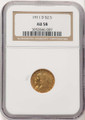 Bullionshark 1911-D $2.5 Indian Gold Quarter Eagle Coin NGC AU58 - HAT522320042 
