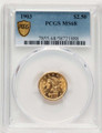 1903 $2.5 Liberty Gold Quarter Eagle Coin PCGS MS68 coin front image