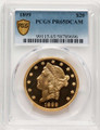 1899 $20 Proof Liberty Gold Double Eagle	 PCGS PR65 DCAM coin front image