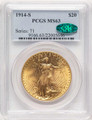 Bullionshark 1914-S $20 Saint Gaudens Double Eagle PCGS MS63  CAC - HAT778032017 