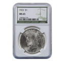  1923 Peace Silver Dollar NGC MS65 Green Label 