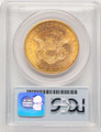 1857-S $20 Liberty Gold Double Eagle PCGS MS64 coin back image