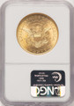 1861 $20 Liberty Gold Double Eagle NGC MS64 coin back image