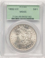 1882-CC S$1 Morgan Silver Dollar Coin PCGS MS65 coin front image