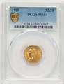 1908 $2.5 Indian Gold Quarter Eagle Coin PCGS MS64 coin front image