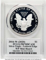 2016-W S$1 Proof American Silver Eagle Coin PCGS PR70 DCAM - Lettered Edge - 30th Anniversary coin back image