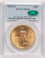 Bullionshark 1923-D $20 Saint Gaudens Double Eagle PCGS MS63  CAC - HAT778032018 