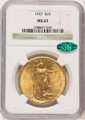 Bullionshark 1927 $20 Saint Gaudens Double Eagle NGC MS63  CAC - HAT780012007 