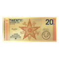 2025 20 Centigram Gold Texas Lonestar Note (State of Texas Official Gold Bill)