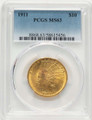 1911 $10 Indian Gold Eagle Coin PCGS MS63 coin front image