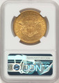 1861 $20 Liberty Gold Double Eagle NGC AU53 coin back image