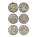 Complete San Francisco Franklin Half Dollar Set (6 Coins) – F to XF
