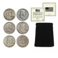Complete San Francisco Franklin Half Dollar Set (6 Coins) – F to XF