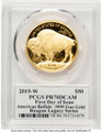 2019-W $50 Proof 1 oz American Gold Buffalo Coin PCGS PR70 DCAM coin back image