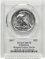 2017 $25 Palladium Eagle Coin PCGS MS70 coin back image