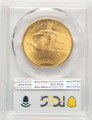 1913 $20 Saint Gaudens Double Eagle PCGS MS65  + coin back image