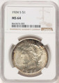 1924-S S$1 Peace Silver Dollar Coin NGC MS64 coin front image