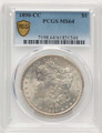 1890-CC S$1 Morgan Silver Dollar Coin PCGS MS64 coin front image