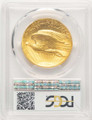 1907 $20 High Relief Saint Gaudens Double Eagle PCGS MS65 - Wire Rim coin back image