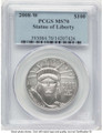 2008-W $100 Burnished Modern Bullion Coin PCGS MS70   One-Ounce Platinum Eagle coin front image