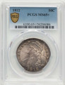 1812 50C Bust Half Dollar Coin PCGS MS65  +  Large 8 coin front image