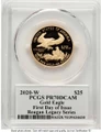2020-W $25 Proof 1/2 oz American Gold Eagle Coin PCGS PR70 DCAM - First Day of Issue - Michael Reagan coin back image