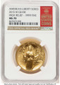 2015-W $100 Gold High Relief Coin NGC MS70   One-Ounce Gold coin front image