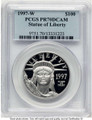 Bullionshark 1997-W $100 Proof Modern Bullion Coin PCGS PR70   One-Ounce Platinum Eagle - Statue of Liberty - HAT507787018 