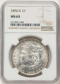 1892-O S$1 Morgan Silver Dollar Coin NGC MS63 coin front image