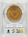 1851 $20 Liberty Gold Double Eagle PCGS AU50 coin back image