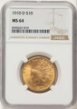 1910-D $10 Indian Gold Eagle Coin NGC MS64 coin front image