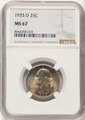 Bullionshark 1935-D 25C Washington Quarter Coin NGC MS67 - HAT787541007 