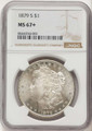 1879-S S$1 Morgan Silver Dollar Coin NGC MS67  + coin front image
