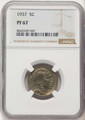 1937 5C Proof Buffalo Nickel Coin NGC PF67 coin front image