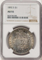 1892-S S$1 Morgan Silver Dollar Coin NGC AU55 coin front image