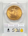 1924-S $20 Saint Gaudens Double Eagle PCGS MS63  CAC coin back image