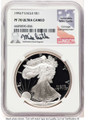 1994-P S$1 Proof American Silver Eagle Coin NGC PF70 UCAM coin front image