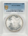 1881-CC S$1 Morgan Silver Dollar Coin PCGS MS65 coin front image