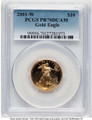Bullionshark 2001-W $10 Proof 1/4 oz American Gold Eagle Coin PCGS PR70 DCAM - HAT507491018 